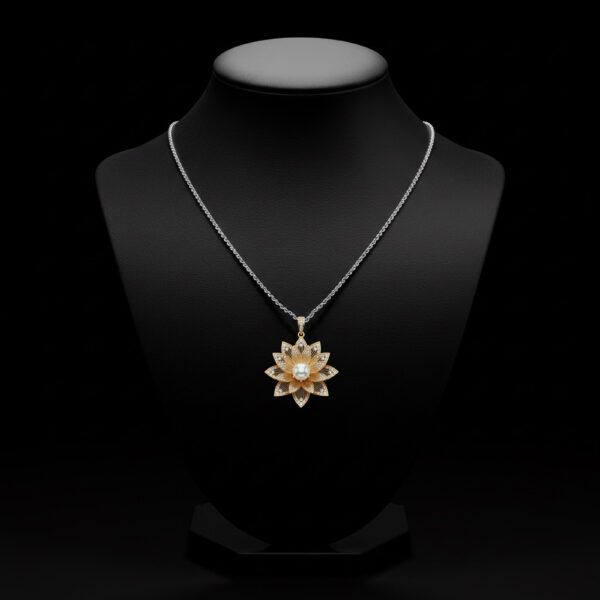 Eterna Lotus Royale, Floral pendant, Nature inspired jewelry