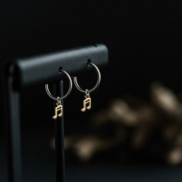 The Vocals of luxury Stylish Accessory, Minimalist jewelry, Music earrings, elegant earrings , gold plated earrings