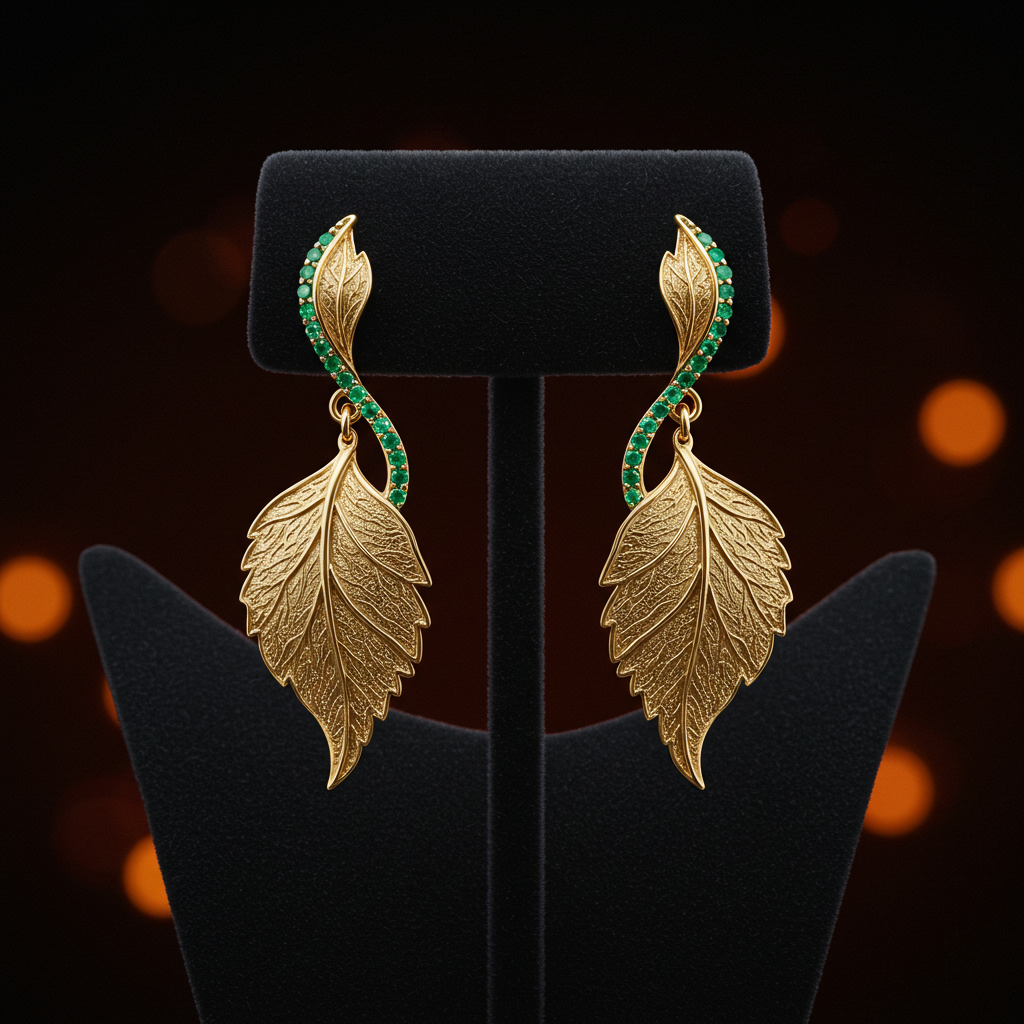 Emerald Whisper Earrings | Nature inspired earrings